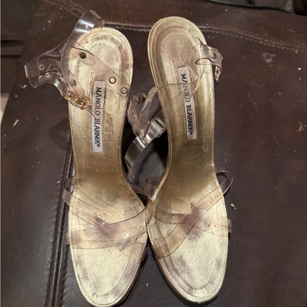 Manolo Blahnik pvc stilettos